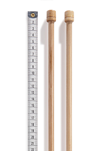 Straight needles, maple, 12 mm - 50 cm