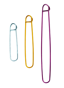 Set of 3 coloured stitch holders