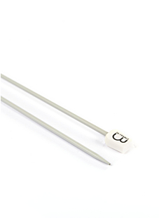 Straight needles, grey aluminium, 2.5 mm - 40 cm