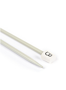 Straight needles, grey aluminium, 5.5 mm - 40 cm
