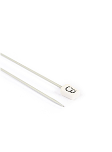 Straight needles, grey aluminium, 2 mm - 30 cm