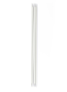 Double-pointed needles (5-pack), grey aluminium, 5 mm - 40 cm