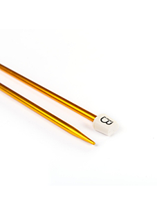 Straight needles, coloured aluminium, 5.5 mm - 40 cm