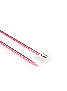 Straight needles, coloured aluminium, 3.5 mm - 30 cm