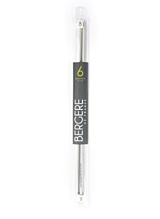 Straight needles, grey aluminium, 6 mm - 40 cm