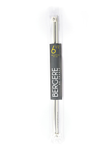 Straight needles, grey aluminium, 6.5 mm - 40 cm