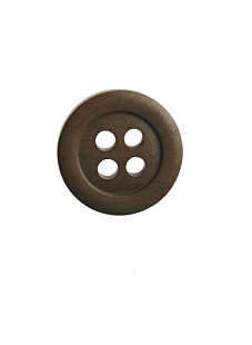 Pack of 6  brown buttons Ø 23 mm