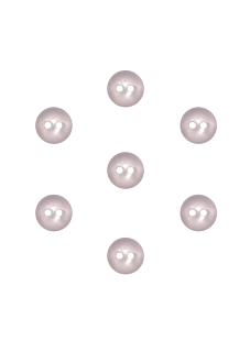 Pack of 7 pink pearl buttons Ø 9mm rose