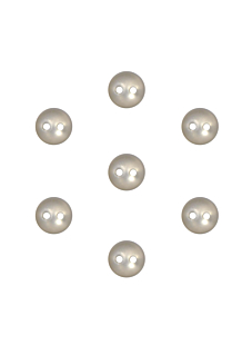 Pack of 7 rbeige pearl buttons Ø 9mm beige