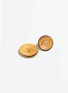 Pack of 6 curved boxwood buttons Ø20 mm