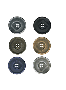 Pack of 6 sea blue buttons Ø 30 mm