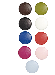 Lot de 6 boutons à queue Ø 15 mm Prune