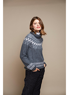 intarsia yoke sweater
