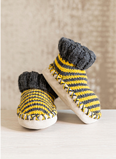 Striped children’s slippers