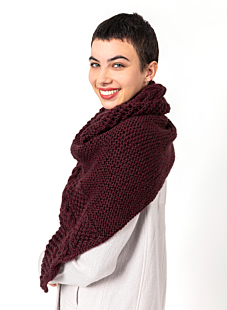 Giant cable shawl