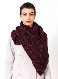 Giant cable shawl