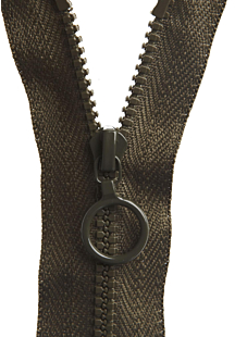 Open end zip - khaki - 25 cm
