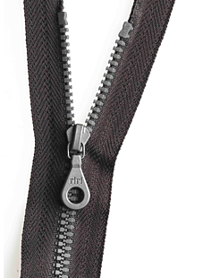 Dark grey open end zip 45 cm