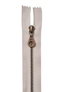 Beige closed end zip - 22 cm