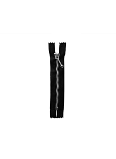 Fermeture métal non séparable noir 25 cm