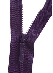 Open end zip - plum - 6cm
