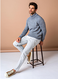 Raglan sweater with roll neck