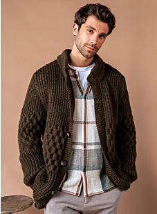 Honeycomb jacket with high neck