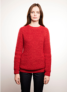 Raglan round neck jumper