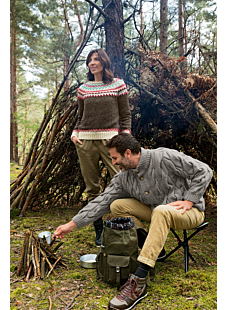 Sweater with fair isle yoke