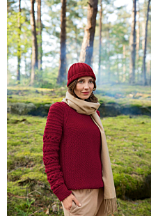 Sweater with cable sleeves