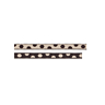 Beige/brown ribbon with dots, 5 mm x 1 m.