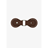 Brown imitation leather perforated fastening – 11 cm long