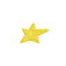 Pack of three 30 x 40 mm sew-on yellow stars