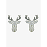 Pack of 2 moose motif badges
