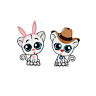 Set of 2 cats patches