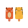 2 iron-on animal patches