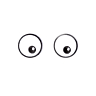 Pack of 2 iron-on eye badges
