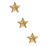 Pack of three 40 mm gold stars