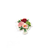 Set of 6 flower bouquet badges – 45 x 40 mm
