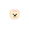 Pink teddy bear patch, 30 x 30 mm