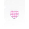 Pink gingham heart patch