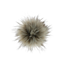Beige Synthetic Fur Pompom with Press Stud - 15 cm Diameter