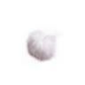 Baby fur bobble with press-stud, Ø9 mm, white