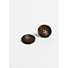 Pack of 6 large bio-resin buttons Ø31 mm marron