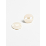 Pack of 6 buttons with large holes Ø27 mm écru
