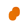 Set of 2 orange perforated patches