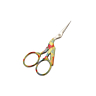 Coloured stork embroidery scissors, 9 cm