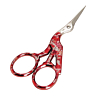 Stork scissors, red stained glass effect, 9 cm