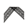 Genuine Calais lace, made in France noir