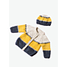 M0641-M0642 Three colour cardigan and Hat